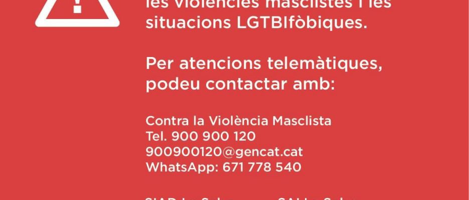 ATENCIÓ CONTRA LA VIOLÈNCIA MASCLISTA
