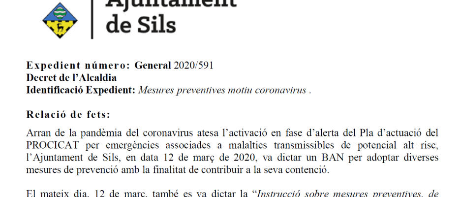 Decret mesures preventives